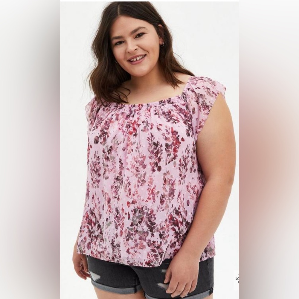 Torrid Clip Dot Off-Shoulder Top
